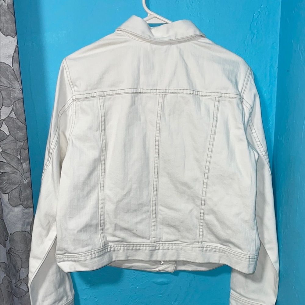 Boden White Jean Jacket size 12 - Picture 4 of 4